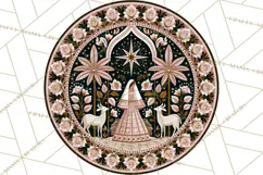 Sacred Christmas Toile Medallions PNG, Christian Christmas Product Image 5