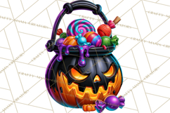 Neon Night Frights PNG Halloween Clipart Product Image 5