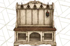 Whimsical Farmhouse Furniture Clipart PNG Product Image 2