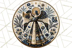 Sacred Christmas Toile Medallions PNG, Christian Christmas Product Image 2
