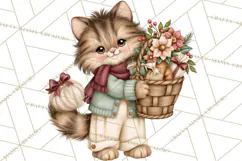 Christmas Critter Town Clipart PNG, Winter Holiday Town Product Image 2