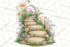 Enchanted Village Clipart PNG, Cozy Cottage Town Product Image 3