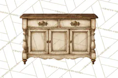 Whimsical Farmhouse Furniture Clipart PNG Product Image 3