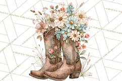 Western Wildflowers Clipart PNG, Rustic Cowgirl Product Image 3