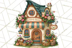 Enchanted Village Clipart PNG, Cozy Cottage Town Product Image 4