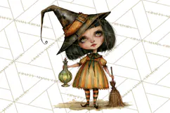 Spooky Kids PNG, Vintage Halloween Clipart Product Image 4