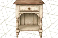 Whimsical Farmhouse Furniture Clipart PNG Product Image 5