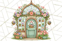 Enchanted Village Clipart PNG, Cozy Cottage Town Product Image 2