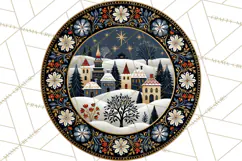 Sacred Christmas Toile Medallions PNG, Christian Christmas Product Image 3