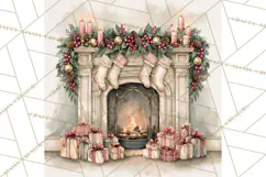 Christmas Watercolor Backgrounds PNG Product Image 3