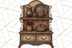 Whimsical Farmhouse Furniture Clipart PNG Product Image 3