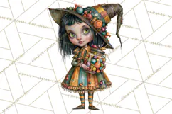 Spooky Kids PNG, Vintage Halloween Clipart Product Image 4