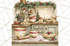 Christmas Watercolor Backgrounds PNG Product Image 4