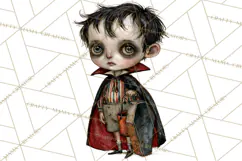 Spooky Kids PNG, Vintage Halloween Clipart Product Image 5