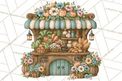 Enchanted Village Clipart PNG, Cozy Cottage Town Product Image 2