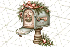 Christmas Critter Town Clipart PNG, Winter Holiday Town Product Image 2