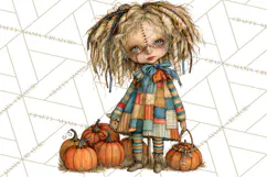 Spooky Kids PNG, Vintage Halloween Clipart Product Image 4