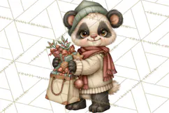 Christmas Critter Town Clipart PNG, Winter Holiday Town Product Image 3