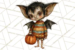 Spooky Kids PNG, Vintage Halloween Clipart Product Image 2