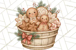 Christmas Critter Town Clipart PNG, Winter Holiday Town Product Image 2