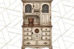 Whimsical Farmhouse Furniture Clipart PNG Product Image 2
