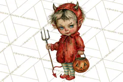 Spooky Kids PNG, Vintage Halloween Clipart Product Image 3