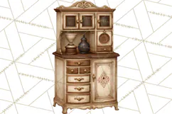 Whimsical Farmhouse Furniture Clipart PNG Product Image 3