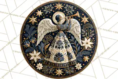 Sacred Christmas Toile Medallions PNG, Christian Christmas Product Image 3