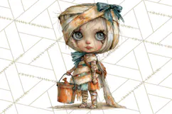 Spooky Kids PNG, Vintage Halloween Clipart Product Image 4