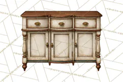 Whimsical Farmhouse Furniture Clipart PNG Product Image 5