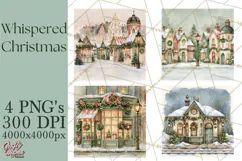 Christmas Watercolor Backgrounds PNG Product Image 1