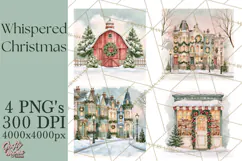 Christmas Watercolor Backgrounds PNG Product Image 1