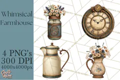 Whimsical Farmhouse Furniture Clipart PNG Product Image 1