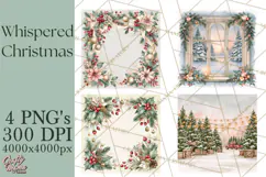 Christmas Watercolor Backgrounds PNG Product Image 1