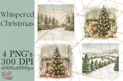 Christmas Watercolor Backgrounds PNG Product Image 1