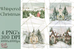Christmas Watercolor Backgrounds PNG Product Image 1