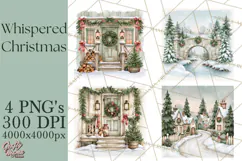 Christmas Watercolor Backgrounds PNG Product Image 1