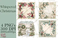 Christmas Watercolor Backgrounds PNG Product Image 1