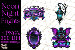 Neon Night Frights PNG Halloween Clipart Product Image 1