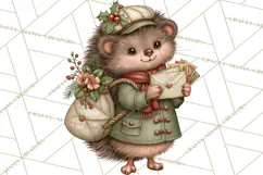 Christmas Critter Town Clipart PNG, Winter Holiday Town Product Image 5