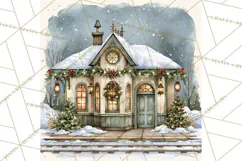Christmas Watercolor Backgrounds PNG Product Image 5