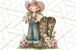 Western Wildflowers Clipart PNG, Rustic Cowgirl Product Image 5