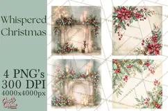 Christmas Watercolor Backgrounds PNG Product Image 1