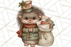 Christmas Critter Town Clipart PNG, Winter Holiday Town Product Image 2