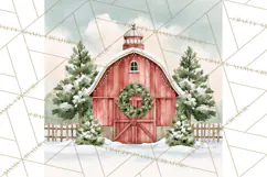 Christmas Watercolor Backgrounds PNG Product Image 2