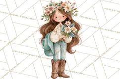 Western Wildflowers Clipart PNG, Rustic Cowgirl Product Image 2