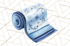 Blue Birthday Clipart, Festive Party Decorations PNG Product Image 3