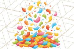 Birthday Party Clipart, Bright Celebration Decorations PNG Product Image 5