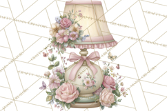 Pink Coquette Clipart, Girly Graden Decor Png, Feminine Product Image 4