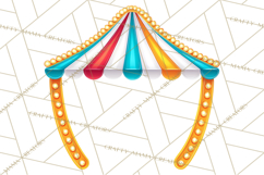 Birthday Party Clipart, Bright Celebration Decorations PNG Product Image 4